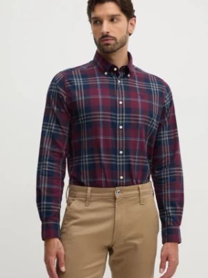 Barbour koszula bawełniana Edgar męska slim z kołnierzykiem button-down