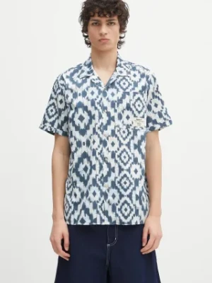 Barbour koszula bawełniana Homelane Printed S/S Relaxed Fit Shirt męska kolor granatowy relaxed MSH5599