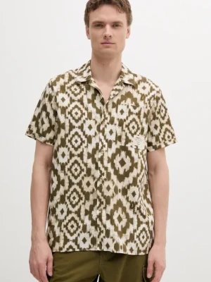 Barbour koszula bawełniana Homelane Printed S/S Relaxed Fit Shirt męska kolor zielony relaxed MSH5599