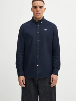 Barbour koszula bawełniana Oxtown męska kolor granatowy slim z kołnierzykiem button-down