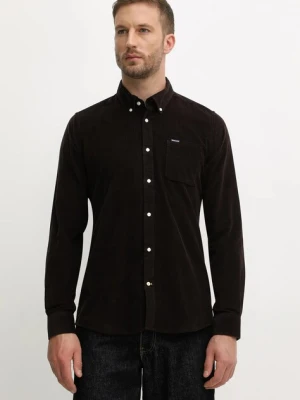 Barbour koszula bawełniana RAMSEY męska kolor brązowy regular z kołnierzykiem button-down MSH5001