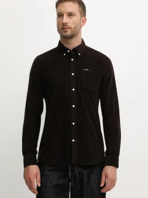 Barbour koszula bawełniana RAMSEY męska kolor brązowy regular z kołnierzykiem button-down MSH5001