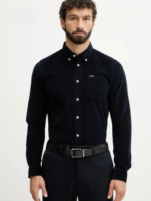 Barbour koszula bawełniana RAMSEY męska kolor granatowy regular z kołnierzykiem button-down MSH5001