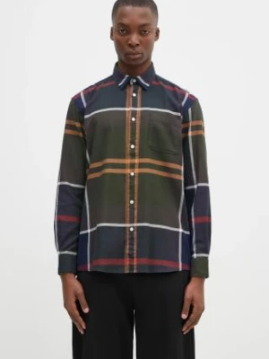 Barbour koszula bawełniana Renford OS Tartan Shirt męska kolor zielony regular z kołnierzykiem klasycznym MSH5514