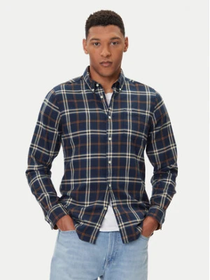 Barbour Koszula Crossfell MSH4995BL33 Granatowy Tailored Fit