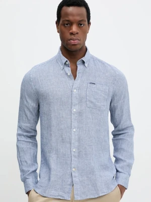 Barbour koszula lniana Linton Tailored Shirt