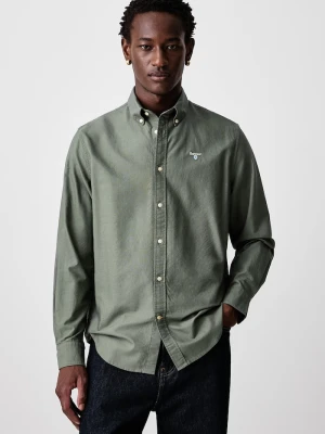 Barbour koszula męska bawełniana OXTOWN zielony
