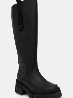 Barbour kozaki skórzane Saidie Tall Boot damskie kolor czarny na platformie LFO0786BK31
