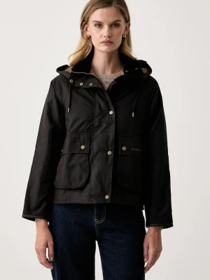 Barbour krótka kurtka damska bawełniana Georgette brązowy