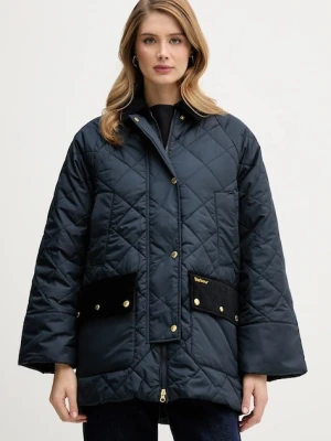 Barbour kurtka Aldburgh kolor granatowy przejściowa oversize LQU1885