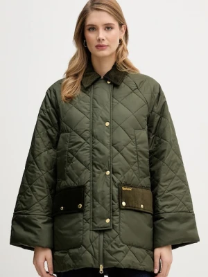 Barbour kurtka Aldburgh kolor zielony przejściowa oversize LQU1885