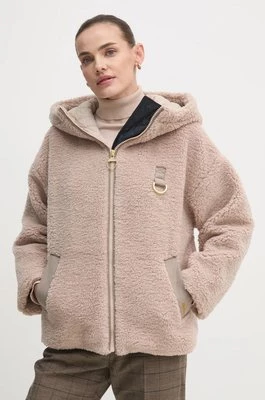 Barbour kurtka Amber Fleece damska kolor beżowy przejściowa LFL0072