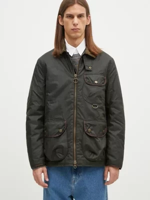 Barbour kurtka Angler Wax Jacket męska kolor zielony przejściowa MWX2348