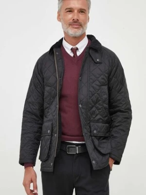 Barbour kurtka Ashby Quilt męska kolor czarny przejściowa MQU1638
