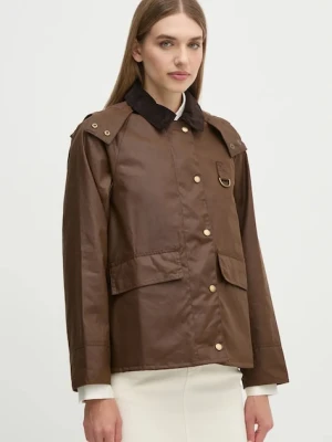Barbour kurtka Avon Wax Jacket damska kolor brązowy przejściowa LWX1081