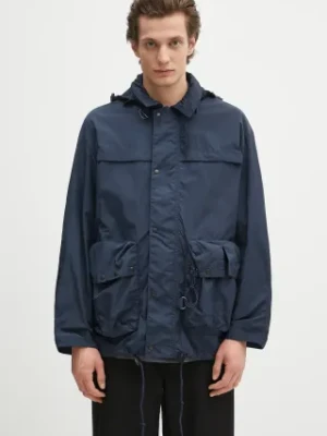 Barbour kurtka Barbour Modified Durham Showerproof Jacket kolor granatowy przejściowa oversize MSP0133