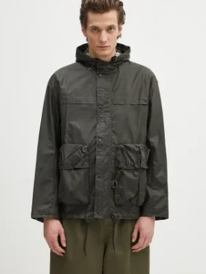 Barbour kurtka Barbour Modified Durham Wax Jacket kolor zielony przejściowa oversize MWX2448