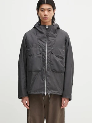 Barbour kurtka Barbour Utility Sapper Wax Jacket kolor szary przejściowa MWX2445