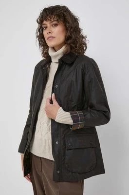 Barbour kurtka bawełniana Classic Beadnell Wax Jacket kolor brązowy przejściowa LWX0668