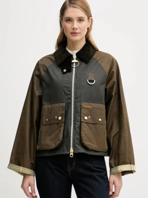 Barbour kurtka bawełniana Kearton kolor zielony przejściowa LWX1518