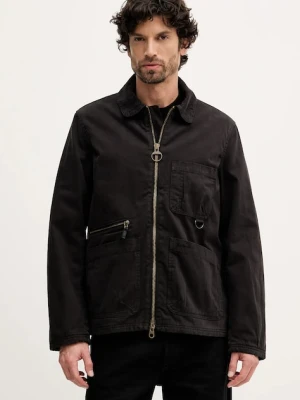 Barbour kurtka bawełniana kolor czarny przejściowa MCA1083