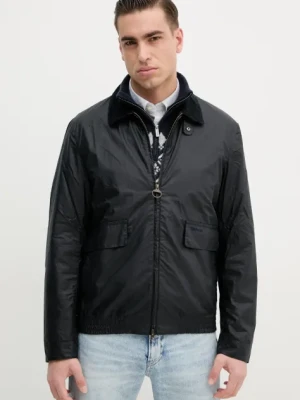 Barbour kurtka bawełniana Newbury Wax Jacket kolor granatowy przejściowa MWX2449