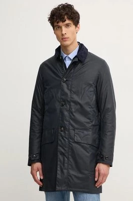 Barbour kurtka bawełniana Wax Mac kolor granatowy przejściowa MWX1861