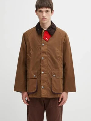 Barbour kurtka bawełniana x Paul Smith OS Bedale Wax kolor brązowy przejściowa MWX2515TA51