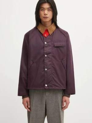 Barbour kurtka bawełniana x Paul Smith Transport Wax kolor bordowy przejściowa MWX2516PU71