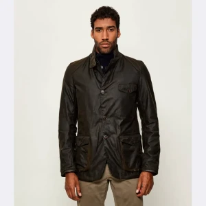 Barbour Kurtka Beacon | Slim Fit | z dodatkiem skóry
