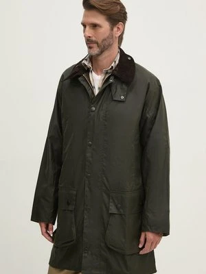 Barbour kurtka Border Wax Jacket męska kolor zielony przejściowa MWX0008