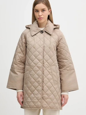 Barbour kurtka Cara kolor beżowy przejściowa oversize LQU1887