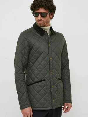 Barbour kurtka Checked Heritage Liddesdale Quilted Jacket męska kolor zielony przejściowa MQU1722