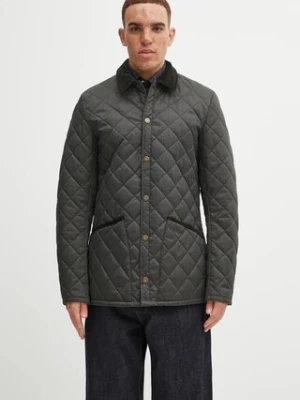 Barbour kurtka Checked Heritage Liddesdale Quilted Jacket męska kolor zielony przejściowa MQU1722