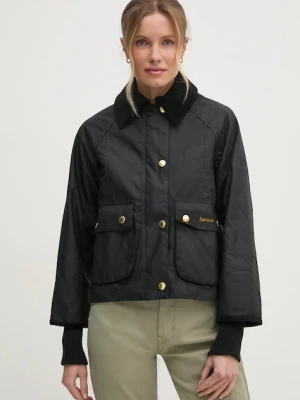 Barbour kurtka Cropped Beadnell Wax damska kolor czarny przejściowa LWX1403