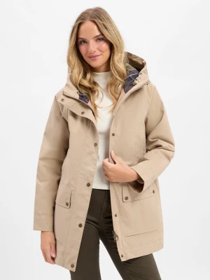 Barbour Kurtka damska - zimowa Beadnell Kobiety Bawełna beżowy jednolity,