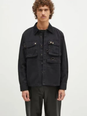 Barbour kurtka koszulowa Oakmoor OS Twill Overshirt kolor czarny przejściowa MOS0380