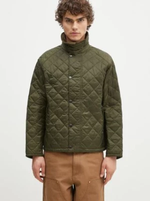 Barbour kurtka koszulowa OS Transport Quilted Jacket kolor zielony przejściowa oversize MQU1796