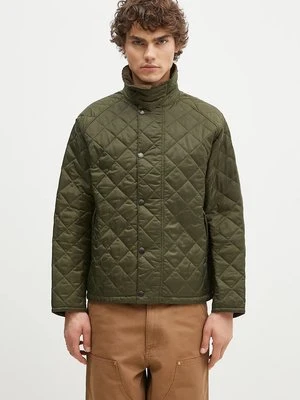 Barbour kurtka koszulowa OS Transport Quilted Jacket kolor zielony przejściowa oversize MQU1796