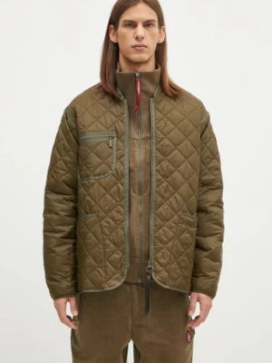 Barbour kurtka Liddesdale Liner Quilted Jacket męska kolor zielony przejściowa oversize MQU1788