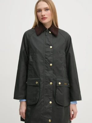 Barbour kurtka Long Beadnell Wax damska kolor zielony przejściowa LWX1404