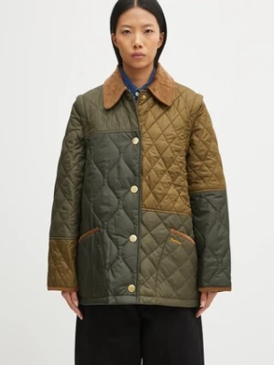 Barbour kurtka Lorrie Quilted Jacket kolor zielony przejściowa oversize LQU1834GN71