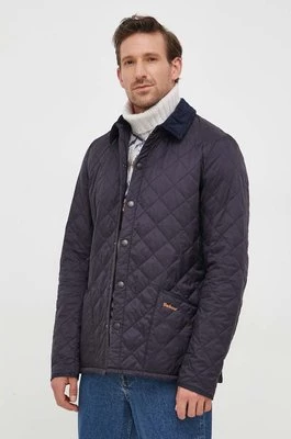 Barbour kurtka Heritage Liddesdale Quilted Jacket męska kolor granatowy przejściowa MQU0240