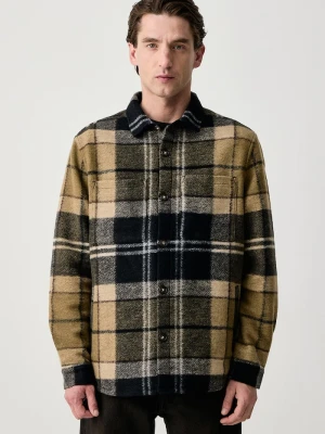 Barbour kurtka męska z dodatkiem wełny Woodlane zielony