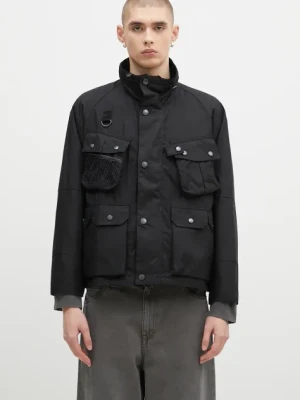 Barbour kurtka Modified Dryfly Wax Jacket męska kolor czarny przejściowa oversize MWX2337