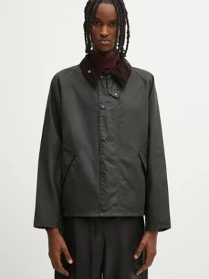 Barbour kurtka OS Transport Wax Jacket kolor zielony przejściowa MWX1678SG91