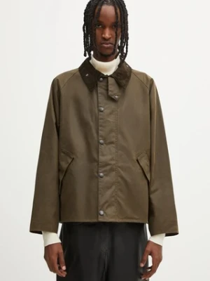 Barbour kurtka OS Transport Wax Jacket kolor zielony przejściowa MWX1678SN91
