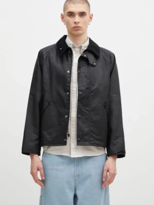 Barbour kurtka OS Transport Wax Jacket męska kolor czarny przejściowa oversize MWX1678