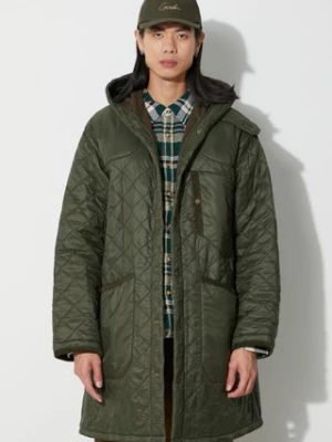 Barbour kurtka Overnight Polar Parka męska kolor zielony przejściowa MQU1739