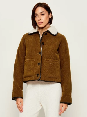Barbour Kurtka Penny | shearling | Relaxed fit | sztruks brązowy